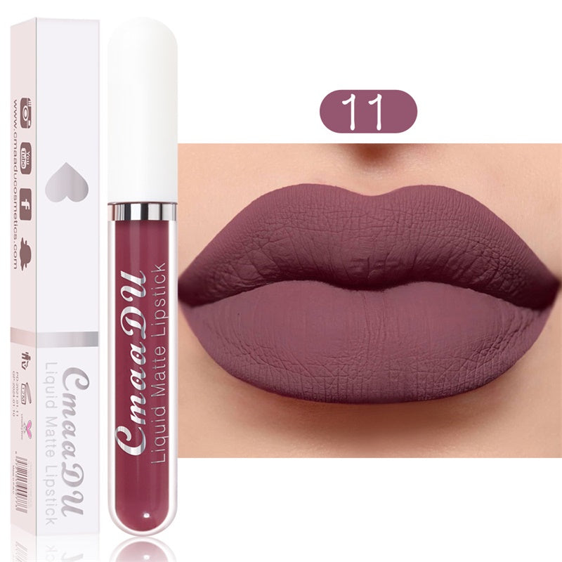 Long-Lasting Matte Lipstick Set – 18 Waterproof Shades with Vitamin E