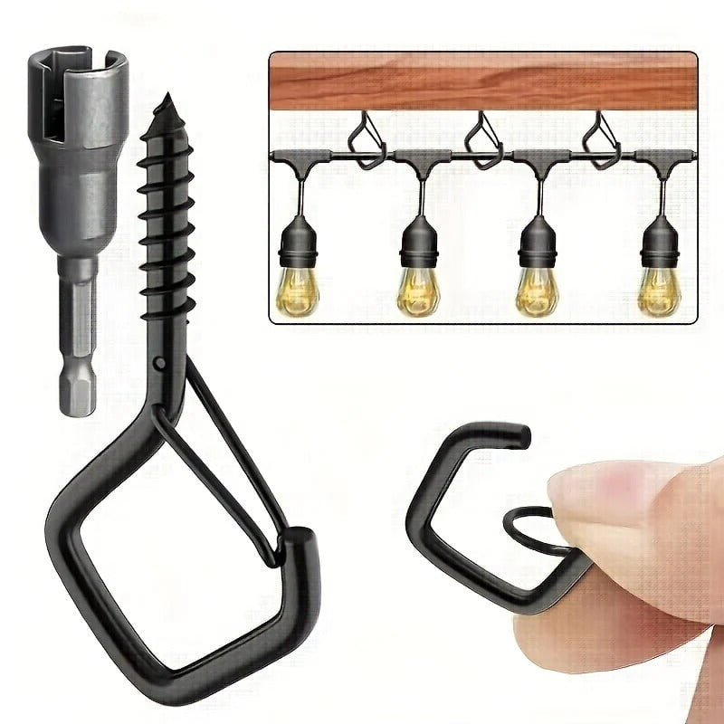 Lockable Steel Hooks with Locking Mechanism – 20 Piece Set for Indoor & Outdoor