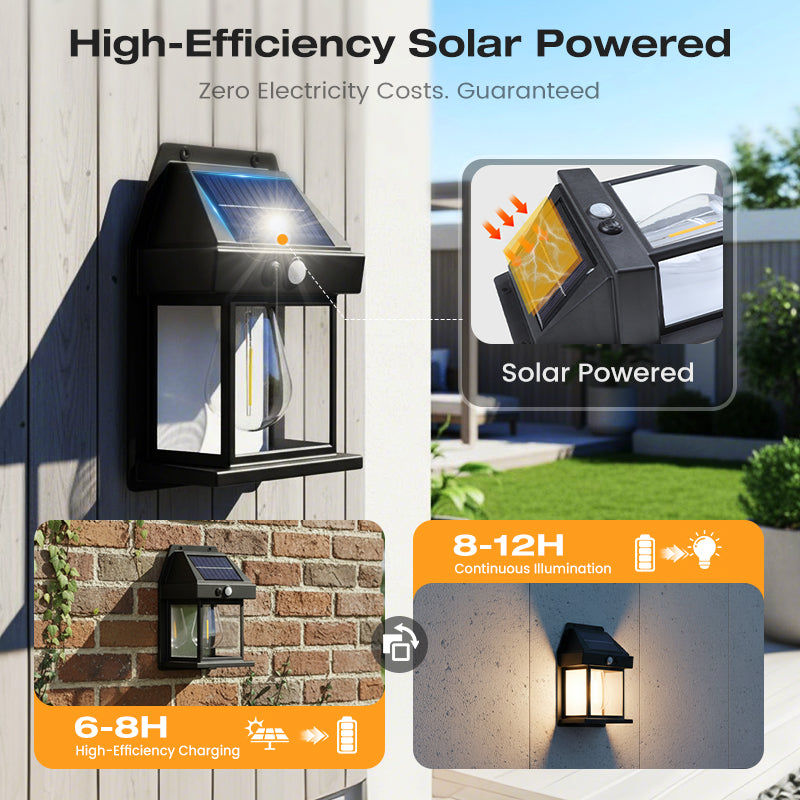 Solar Security Light with Motion Sensor – IP65 Outdoor LED Lamp