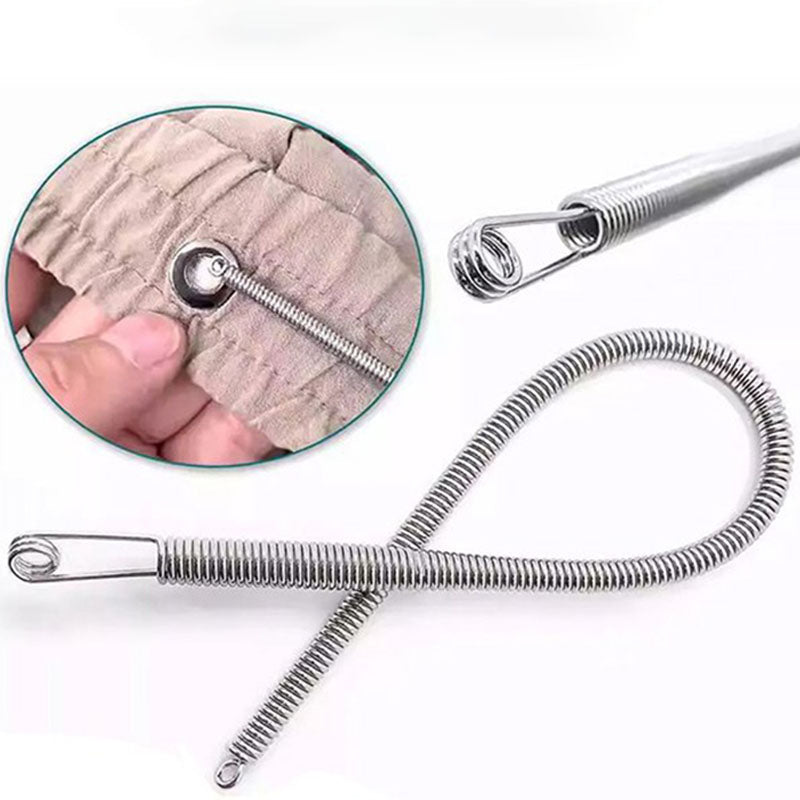 Stainless Steel Drawstring Threader Tool for Hoodies, Pants & Bags