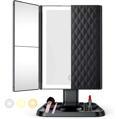 LumiGlora™ – Foldable LED Mirror with 3 Panels for Precise and Perfect Makeup [50% Off]