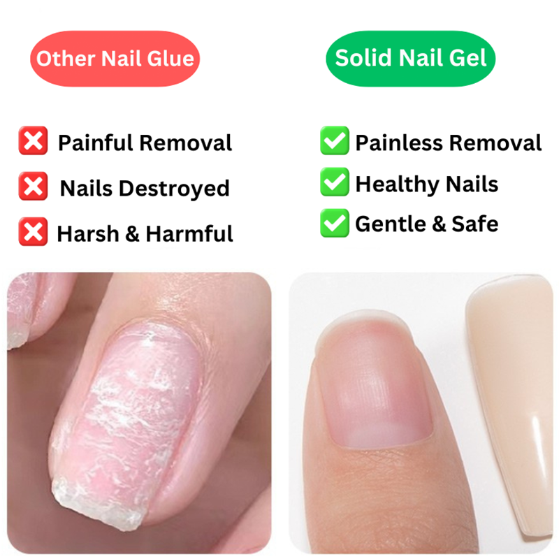 Press-On Nail Gel Glue – Strong Hold UV/LED Curing for Long-Lasting Nails