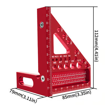 Multi-Angle Measuring & Scribing Tool with Laser-Engraved Scales
