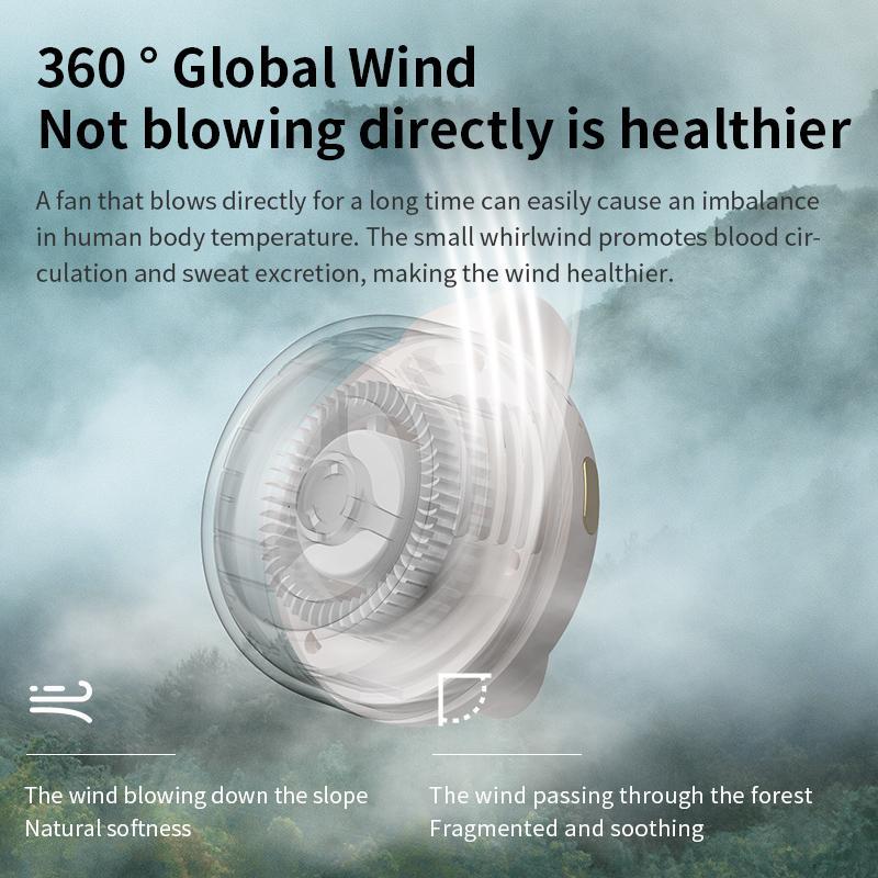 Portable Bladeless Clip Fan for Under Clothing with 23h Battery Life