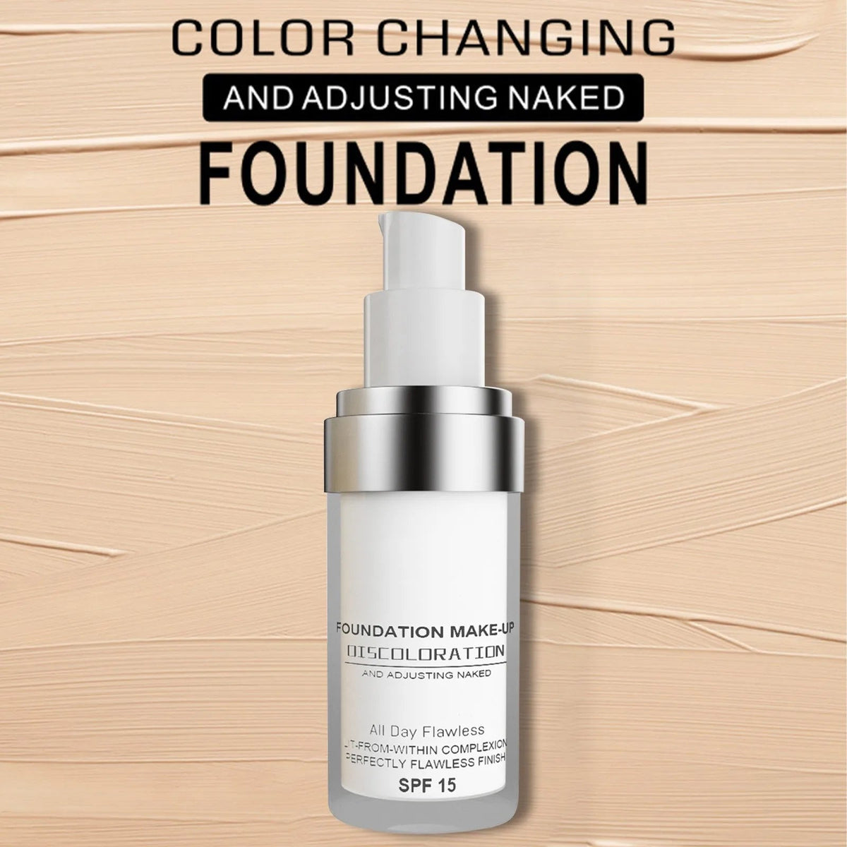 Color-Adapting Foundation with SPF15 for Natural Radiant Coverage