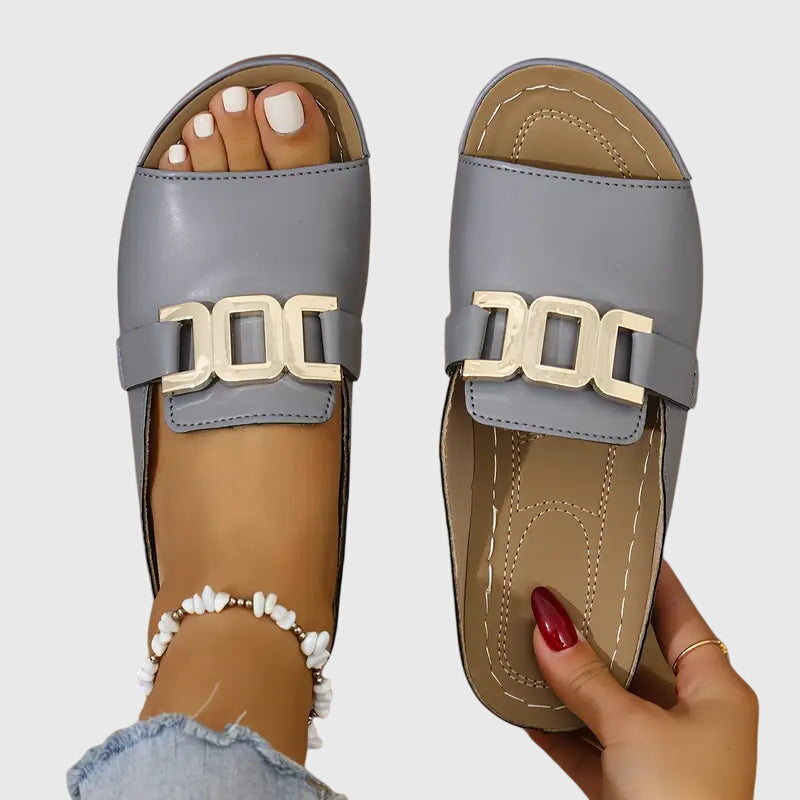 Women’s Orthopedic Flat Sandals with Buckle