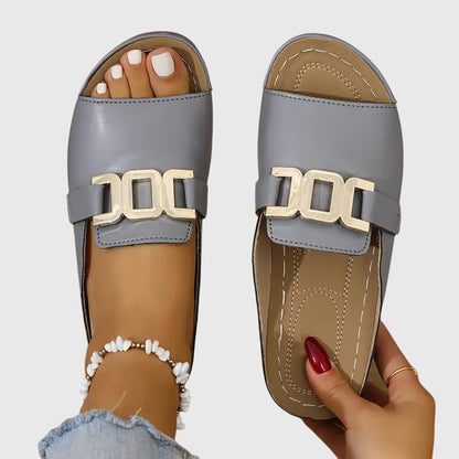 Women’s Orthopedic Flat Sandals with Buckle