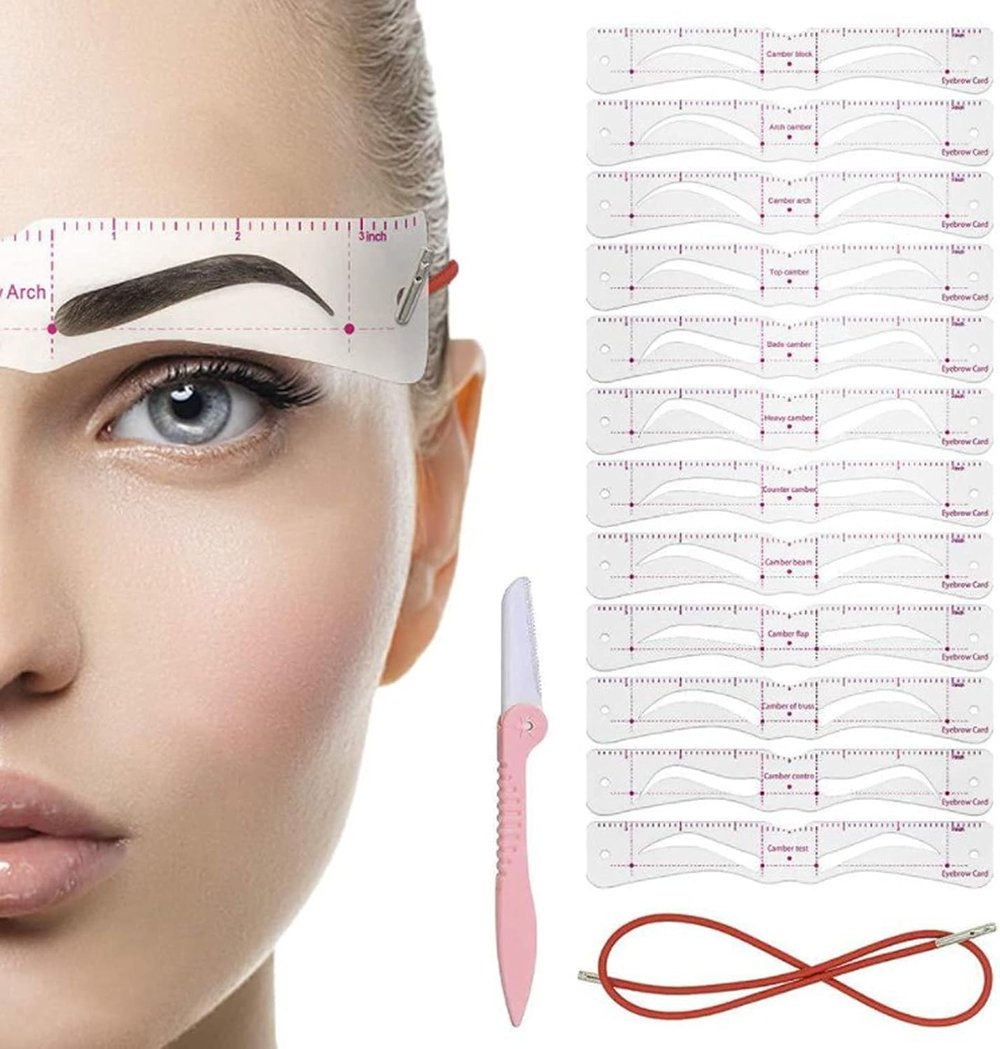 BrowTemp™ – Reusable Eyebrow Stencil Templates with Elastic Adjustable Strap [1 + 1 Free]