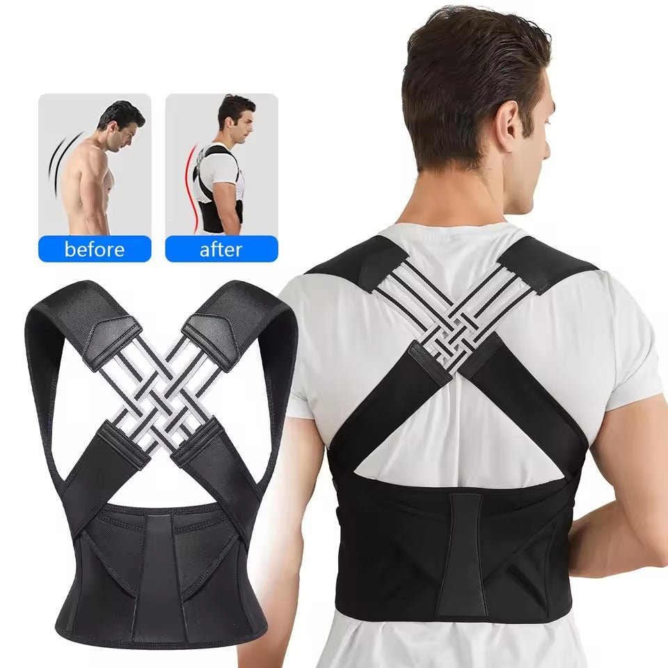 Adjustable Back Support Brace with Breathable Mesh for Upright Posture