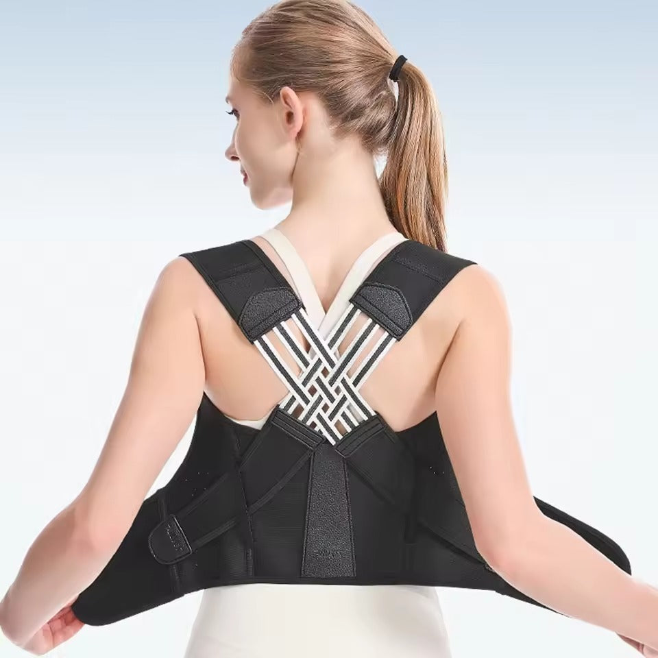 Adjustable Back Support Brace with Breathable Mesh for Upright Posture