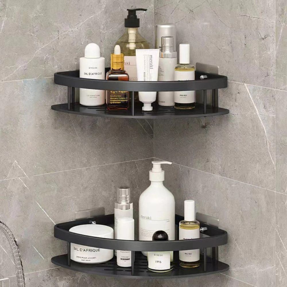 Shower Corner Shelf Without Drilling – Self-Adhesive Shower Caddy Aluminum