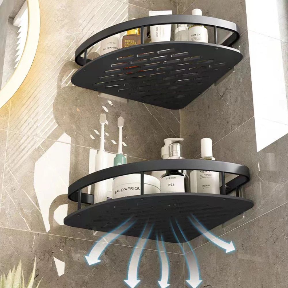 Shower Corner Shelf Without Drilling – Self-Adhesive Shower Caddy Aluminum