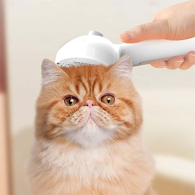 Soft Pet Grooming Brush with Water Spray for Dogs & Cats