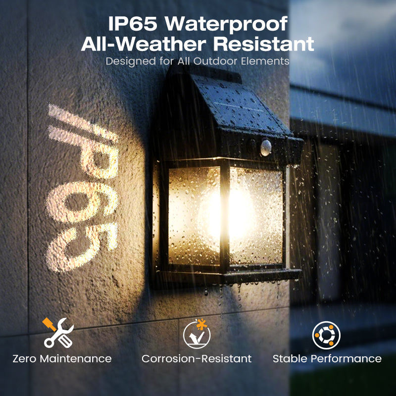 Solar Security Light with Motion Sensor – IP65 Outdoor LED Lamp