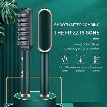 Hair Styling Comb Fast Frizz-Free Styling | Ionic Anti-Scald Technology | QuickGlam