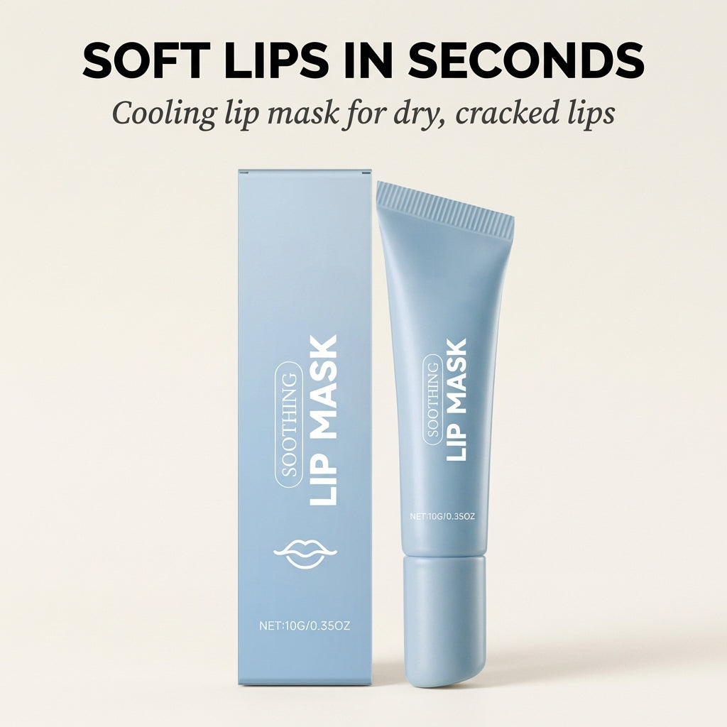 Cooling Lip Mask with Beeswax & Vitamin E for Soft Hydrated Lips
