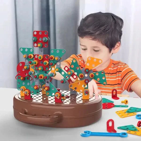 Kids Construction Toy with Electric Drill – 204 Pieces Creative Building Set