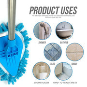 Telescopic 3-in-1 Cleaning Brush with Interchangeable Heads