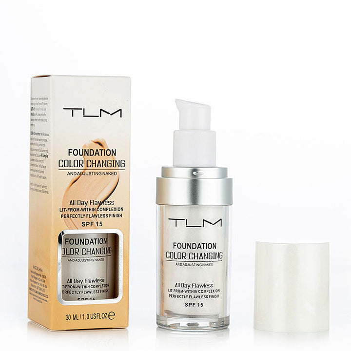 Color-Adapting Foundation with Sun Protection for All Skin Tones