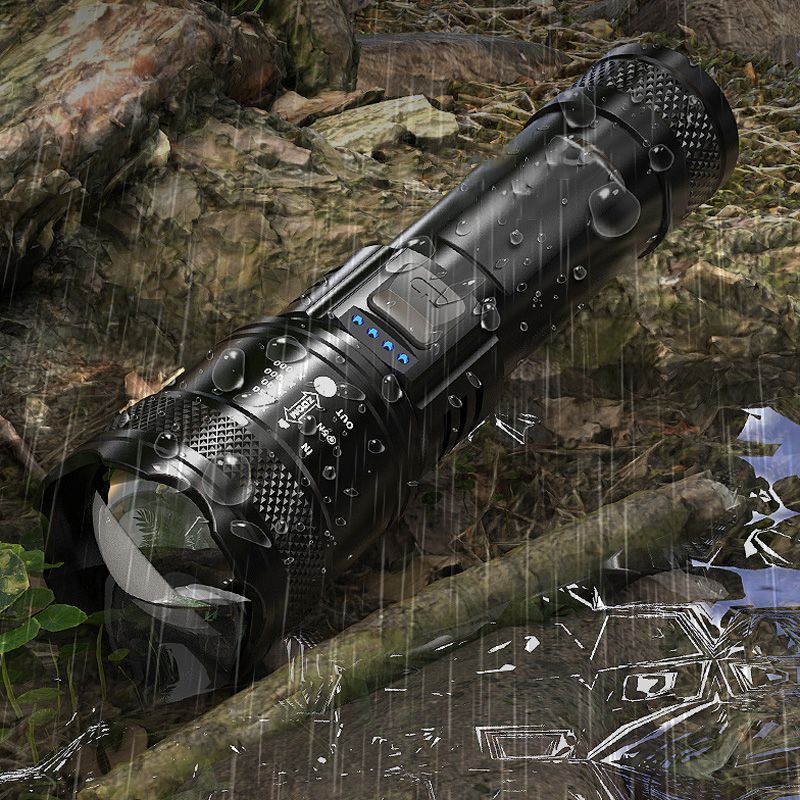Ultra Bright 7500 Lumen Tactical LED Flashlight with USB-C Charging