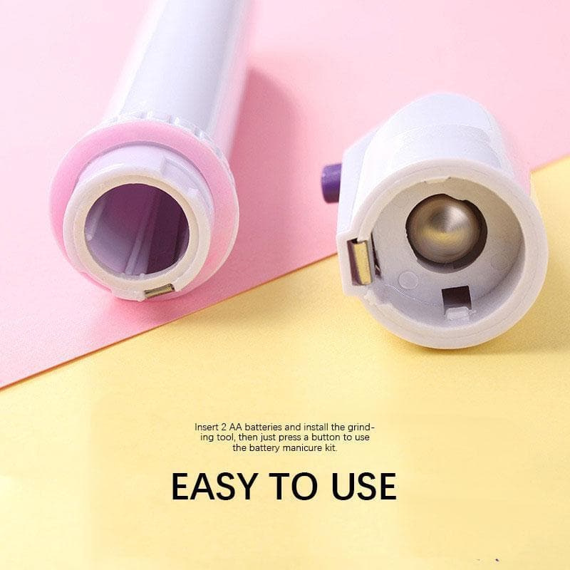 Electric Nail File Kit with 5 Attachments – Portable Manicure & Pedicure Set