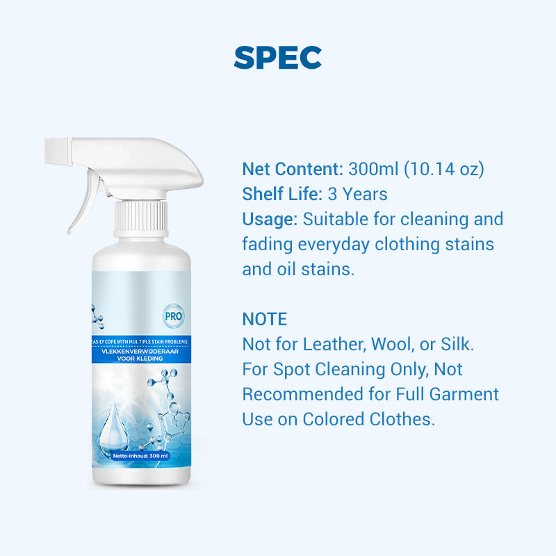 Non-Ionic Laundry Stain Remover Spray – Pre-Treatment for Clothes & Textiles