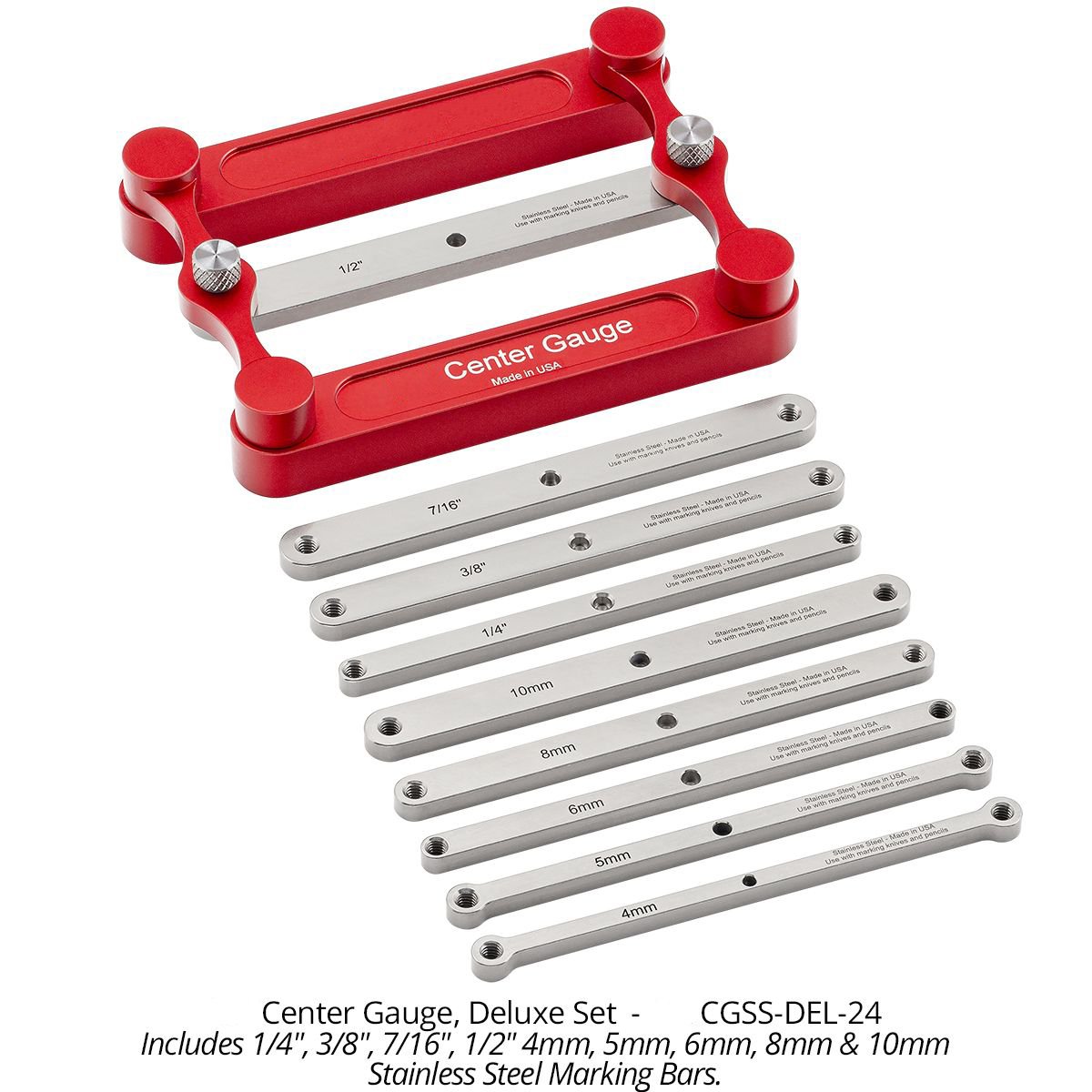 Centering Marking Tool for Woodworking Joints – Stainless Steel
