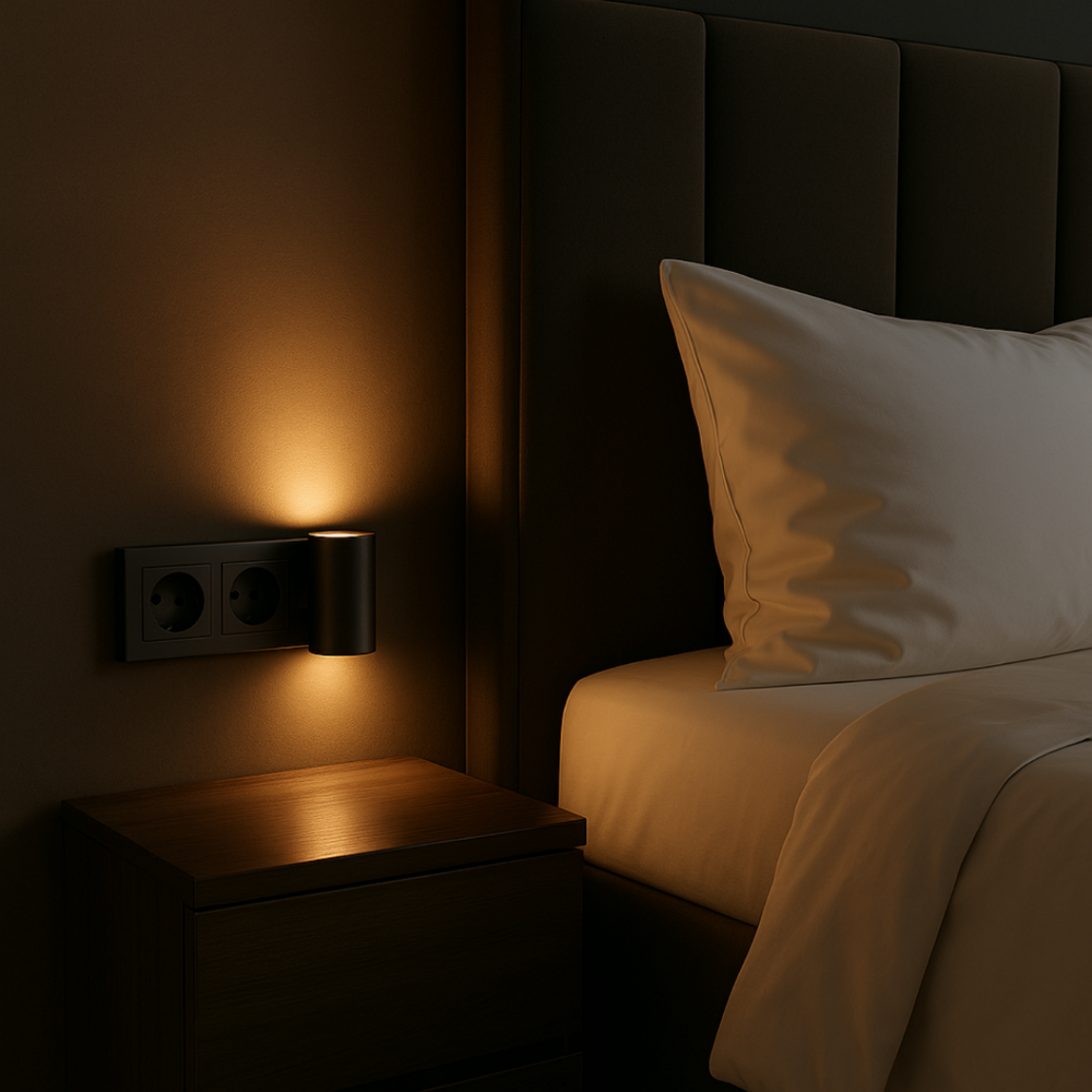 Dimmable LED Plug-In Night Light with Warm White Glow