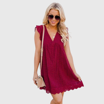 Women’s V-Neck Sleeveless Mini Dress
