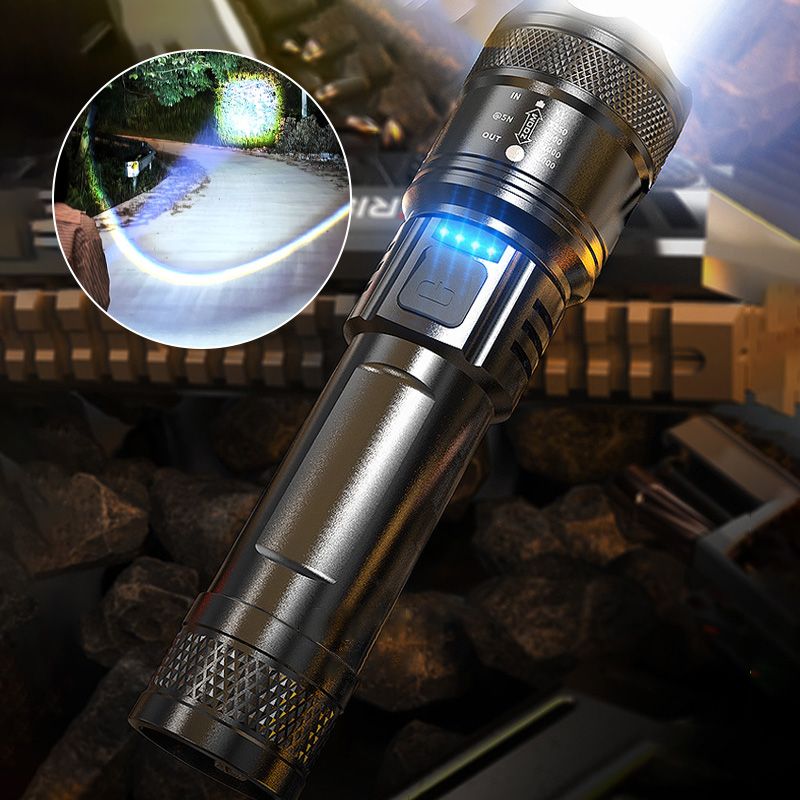 Ultra Bright 7500 Lumen Tactical LED Flashlight with USB-C Charging