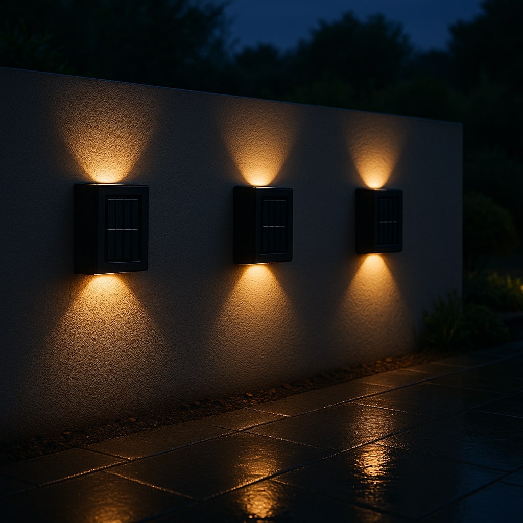 LED Solar Wall Lights Outdoor – IP65 Waterproof Wireless Garden Patio Lighting