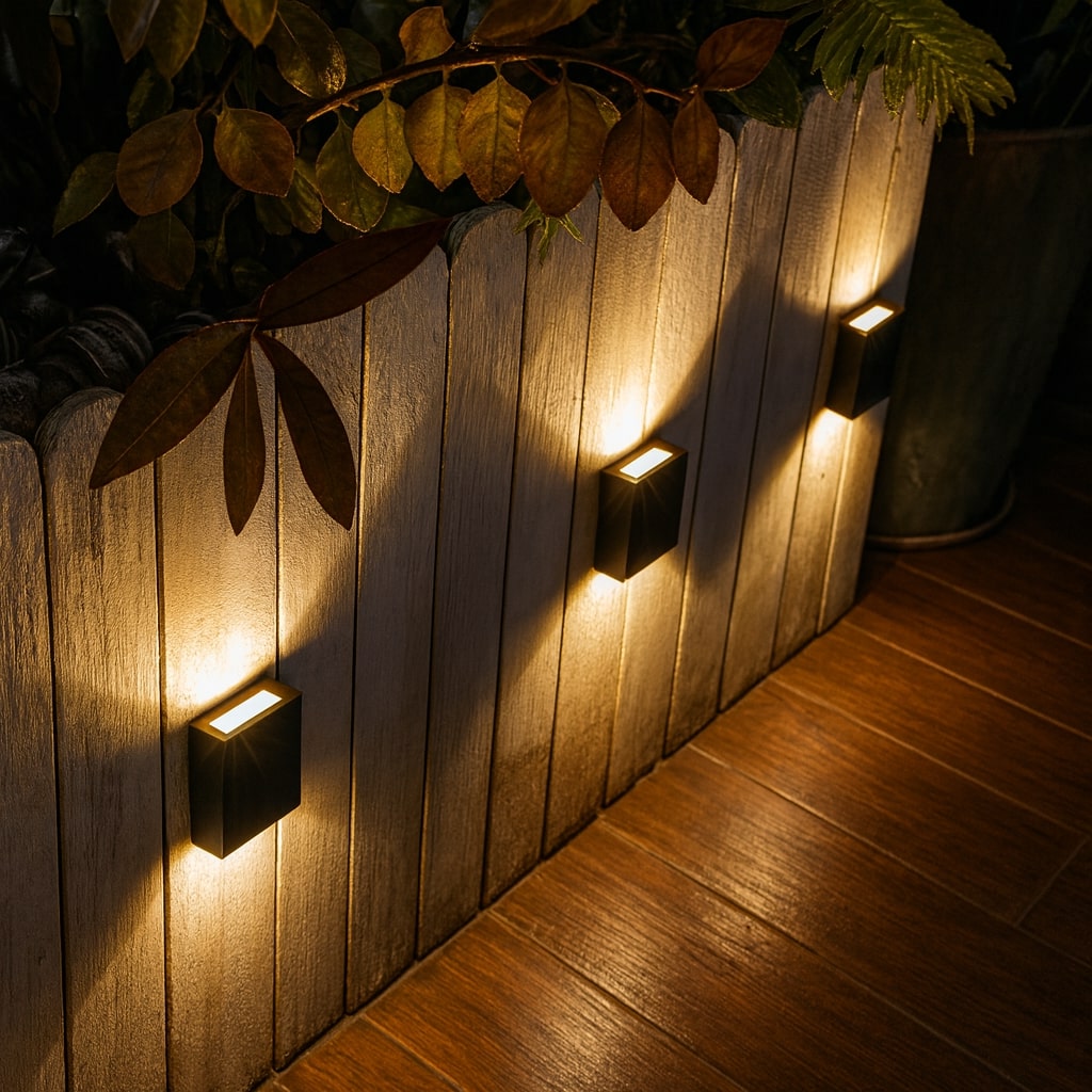 LED Solar Wall Lights Outdoor – IP65 Waterproof Wireless Garden Patio Lighting