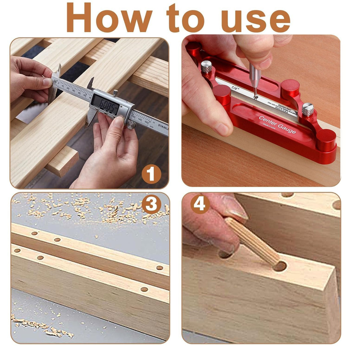 Centering Marking Tool for Woodworking Joints – Stainless Steel