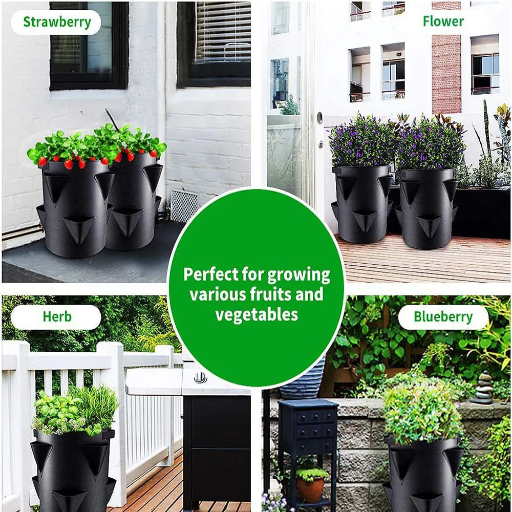 Breathable Felt Grow Bag for Strawberries with Drainage Holes