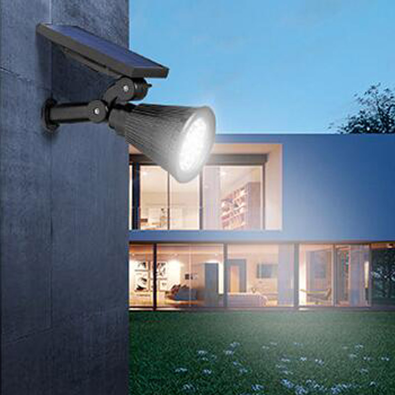 Solar-Powered LED Garden Spotlight with Automatic Dusk Sensor