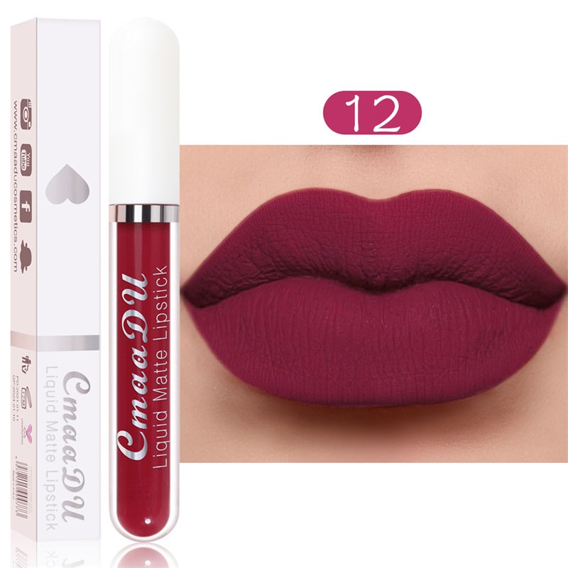 Long-Lasting Matte Lipstick Set – 18 Waterproof Shades with Vitamin E