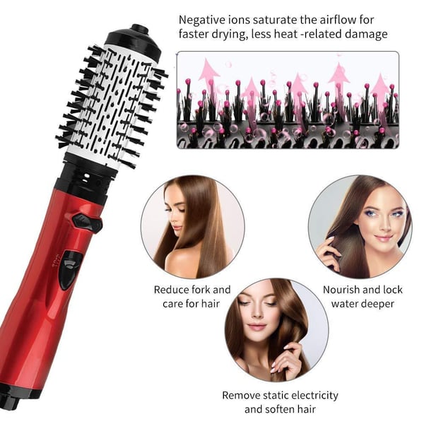 3-in-1 Rotating Hot Air-Hair Styler and Dryer | Effortless Volume & Curls | Professional Hair Styling Tool | GlamTwist Pro