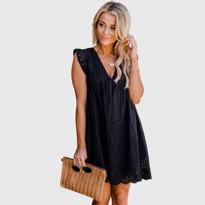 Women’s V-Neck Sleeveless Mini Dress