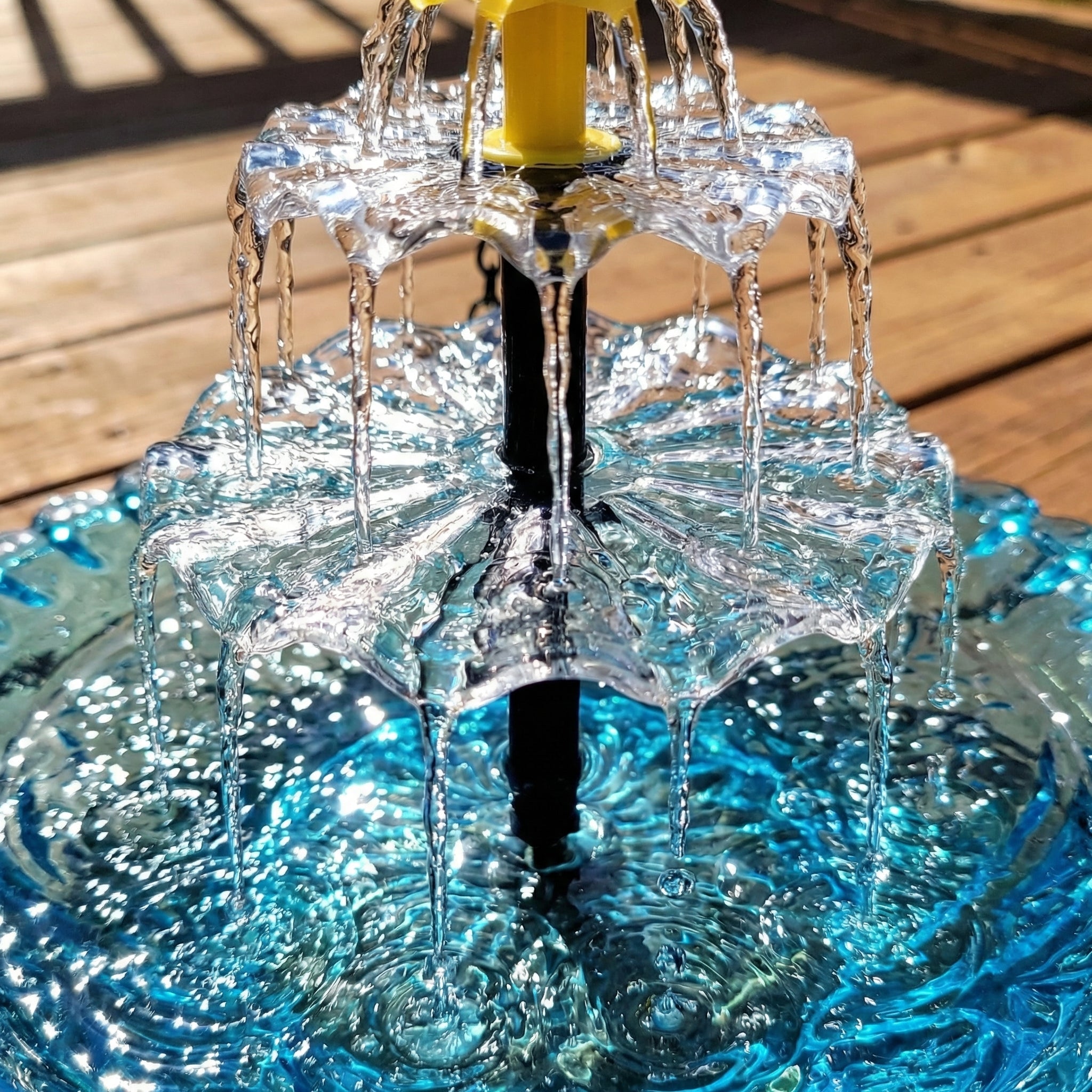 Solar-Powered Hanging Fountain with Glass Bowl for Garden & Balcony