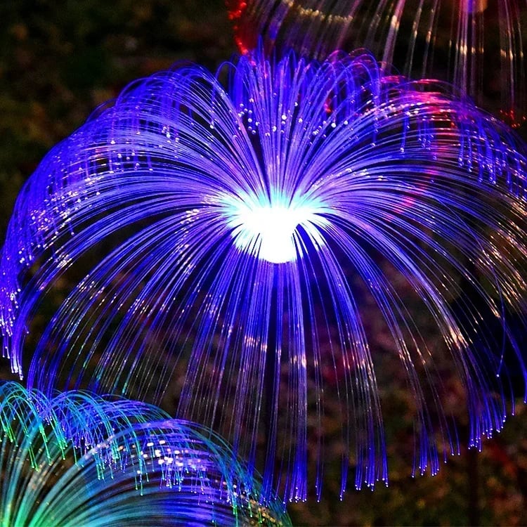 Solar Jellyfish Garden Lights with Fiber Optic Glow – 7-Color & Warm White