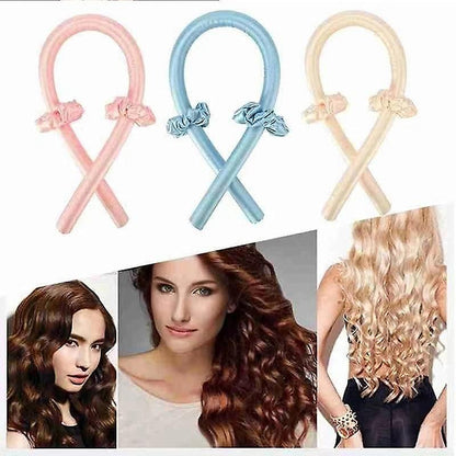 CurlBloom™ – Heatless Curling Rod Headband & Silk Curling Ribbon for Natural Curls [50% Off]