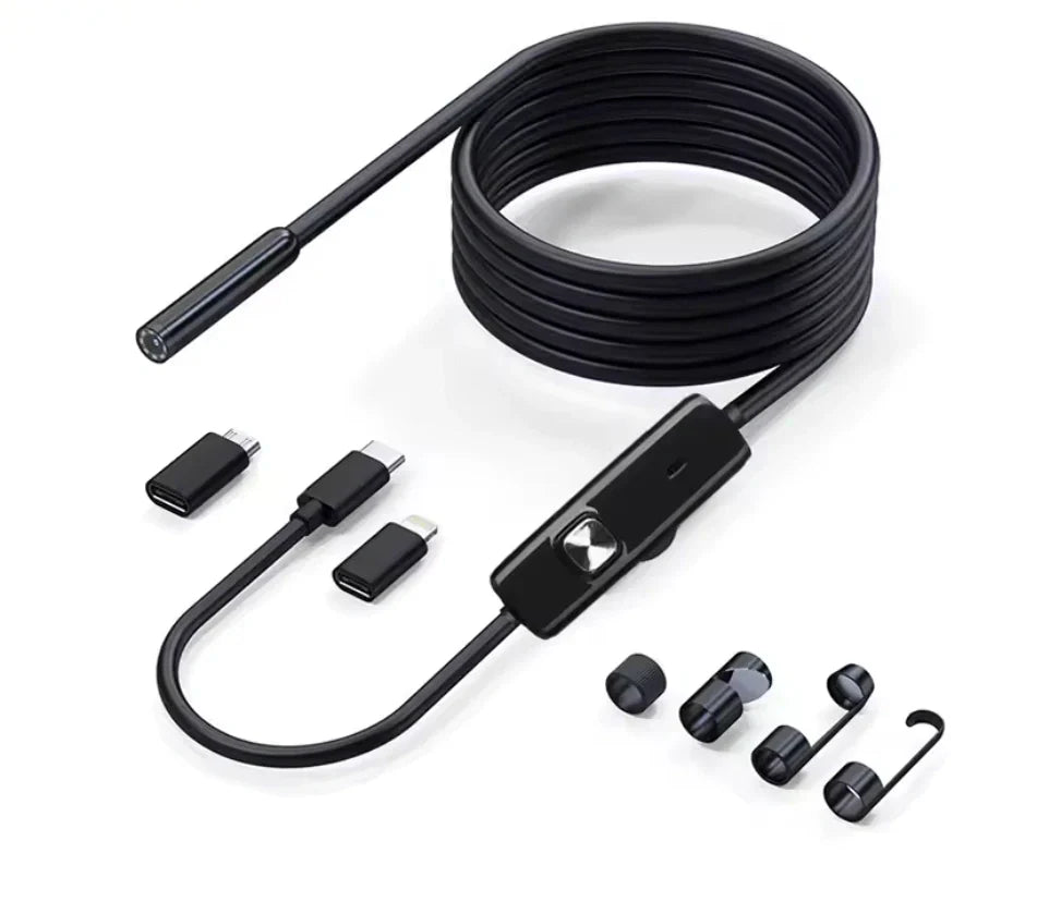 HD Endoscope Camera 1080P for Smartphones – 8mm Waterproof USB-C Inspection