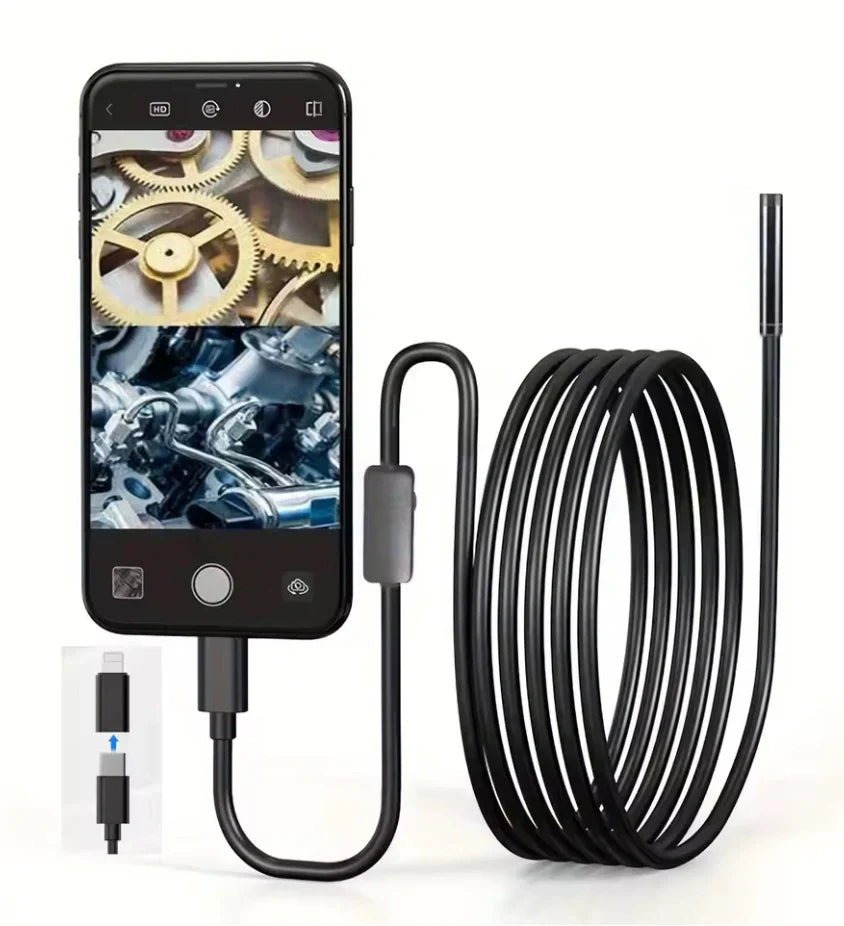 HD Endoscope Camera 1080P for Smartphones – 8mm Waterproof USB-C Inspection