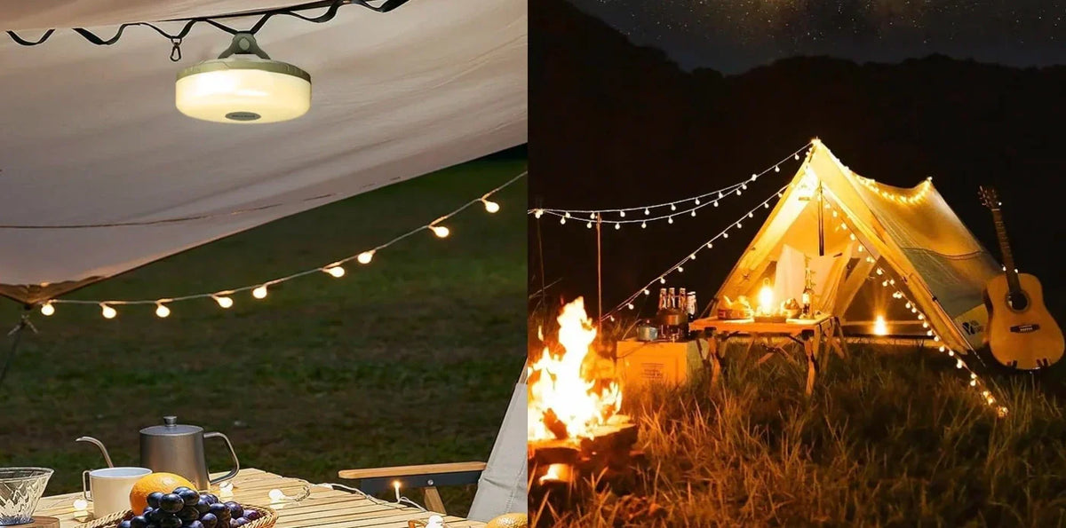 Retractable LED String Lights 10m Waterproof Portable Outdoor