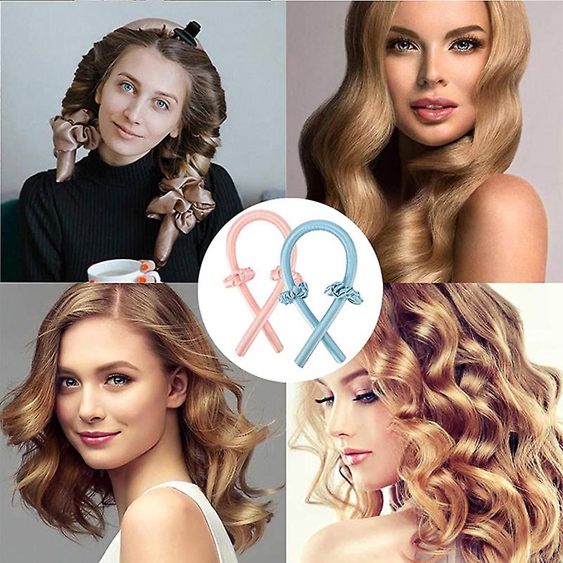 CurlBloom™ – Heatless Curling Rod Headband & Silk Curling Ribbon for Natural Curls [50% Off]