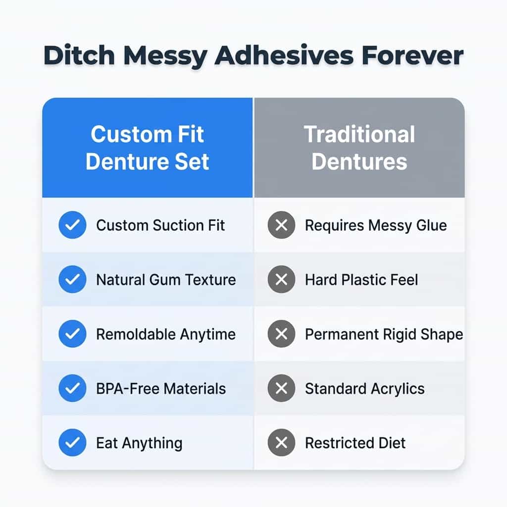 CustomDenture – Naturally Beautiful Teeth Without Adhesive – 50% Off