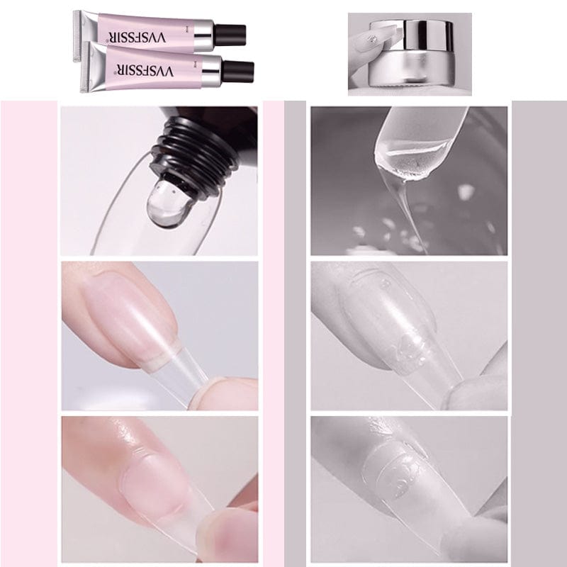 3-in-1 Nail Art Kit with UV Lamp, Nail Glue & Remover for Press-On Nails
