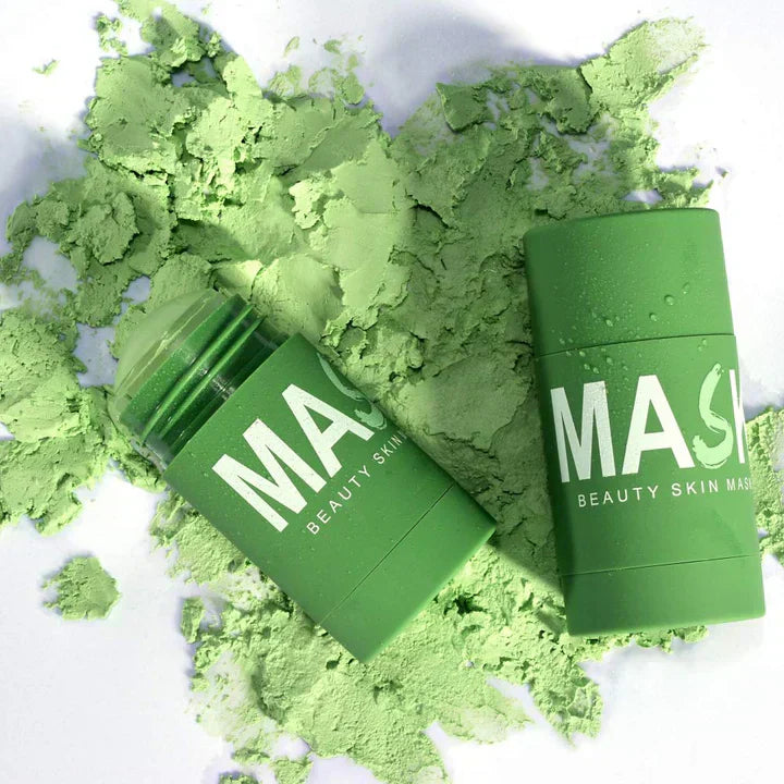Green Tea Clay Mask Stick for Deep Pore Cleansing – 2 Pack