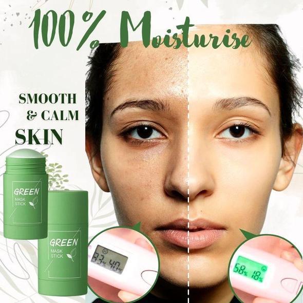 Green Tea Clay Mask Stick for Deep Pore Cleansing – 2 Pack