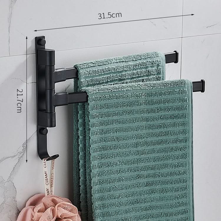 Towel holder with 2 arms – space-saving wall design